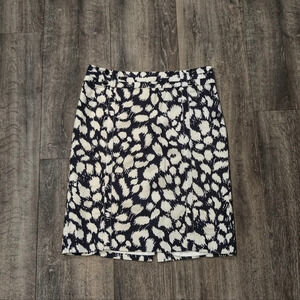 Loft Black and White Pencil Skirt
